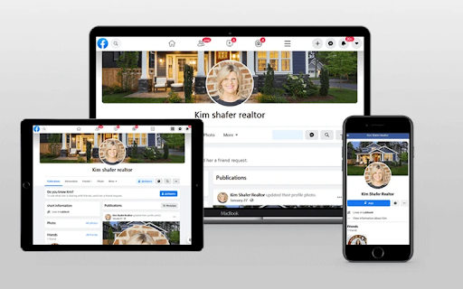 Contoh Penggunaan Foto Sampul Seorang Realtor di Facebook